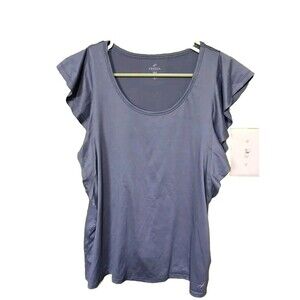 Freely Workout Top Athletic Relaxed Fit Fitness Short Sleeve Women’s Size L